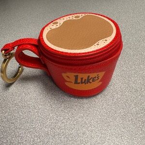 Vera Bradley Red Luke's Coffee Cup Coin Purse- Gilmore Girls